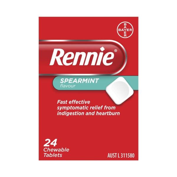 Rennie Spearmint Antacid Tablets | 24 pack
