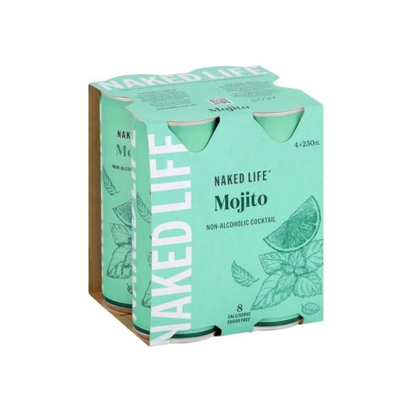 Naked Life Non Alcoholic Mojito Spritz Cocktail 4x250mL | 4 pack