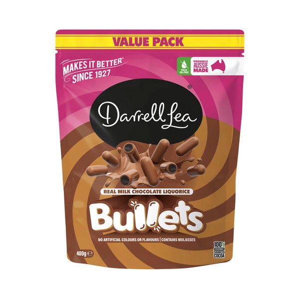 Darrell Lea Milk Chocolate Liquorice Bullets | 400g