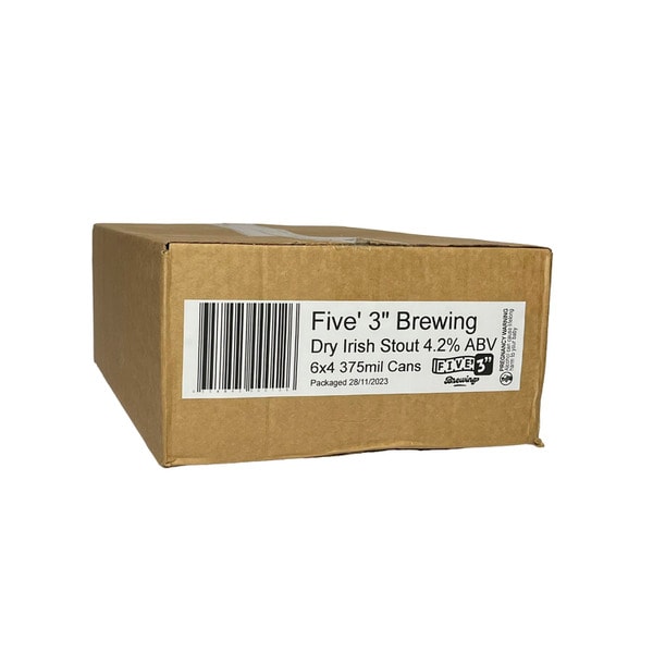Five 3 Brewing Dry Irish Stout Can 375mL | 24 Pack