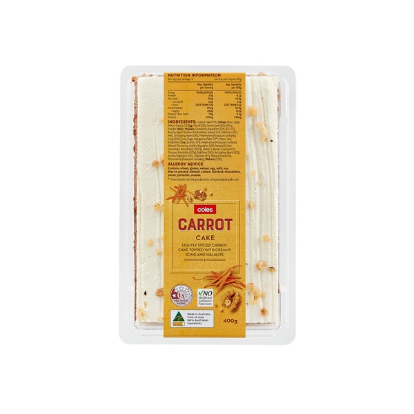 Coles Carrot Cake | 400g