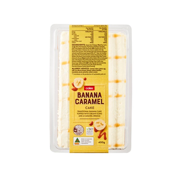 Coles Banana Caramel Cake | 400g