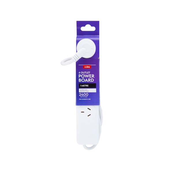 Coles 4 Outlet Powerboard | 1 each