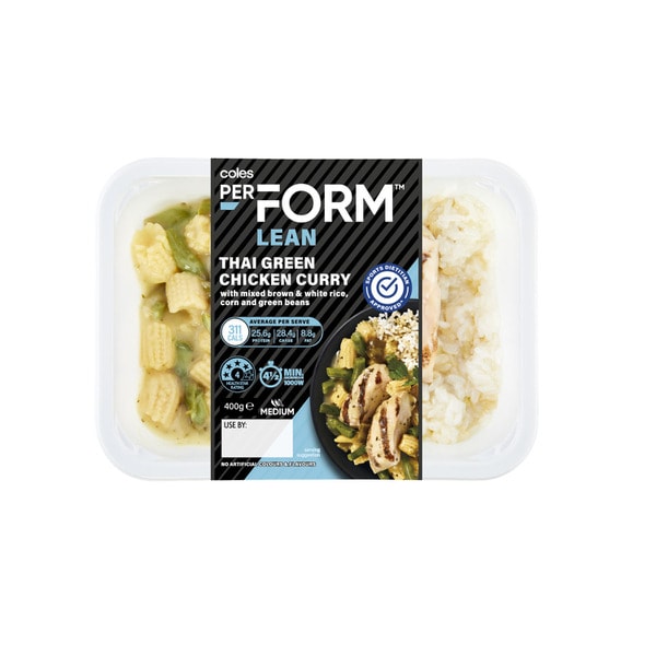 Coles Perform Lean Thai Green Chicken Curry | 400g