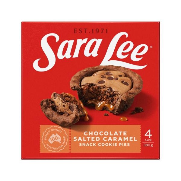 Sara Lee Cookie Pies Dble Choc & Slt Cara 4pk | 380g