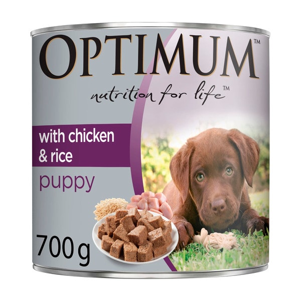 Optimum Chicken & Rice Puppy Wet Dog Food Can | 700g