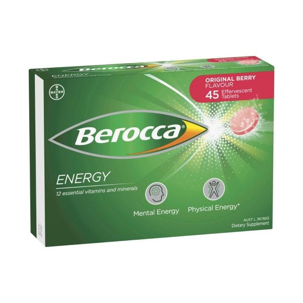 Berocca Energy Vitamin B & C Original Berry Flavour Effervescent Tablets | 1 Pack