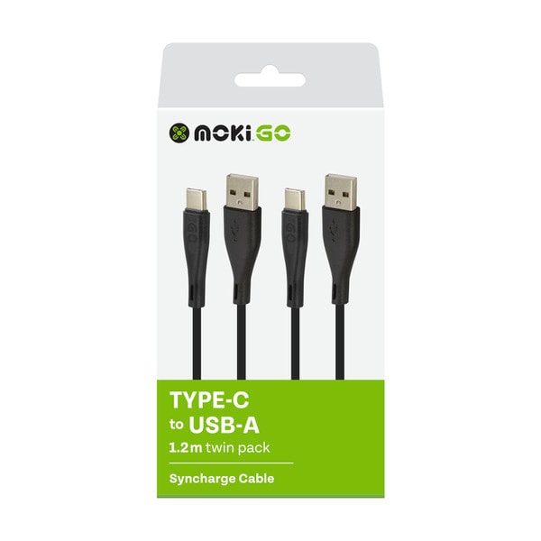 Moki Go Type-C Twin Pack 1.2M | 2 pack