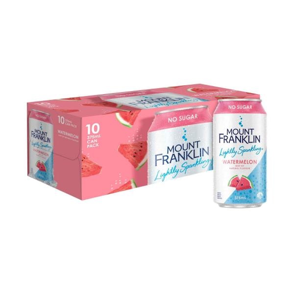 Mount Franklin Lightly Sparkling Water Watermelon | 10 pack