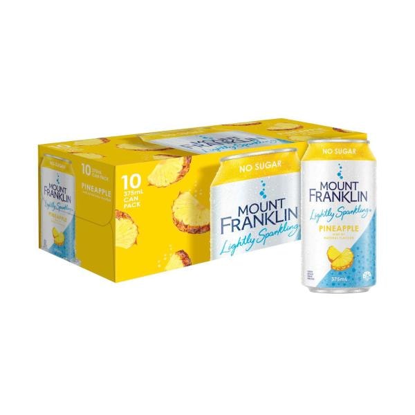 Mount Franklin Lightly Sparkling Water Pineapple | 10 pack