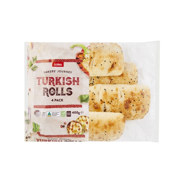 Coles Turkish Rolls 4 pack | 400g