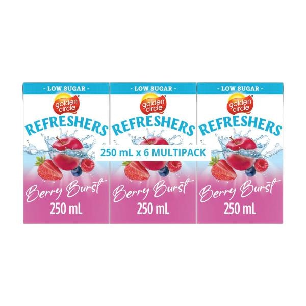 Golden Circle Refreshers Berry Burst Flavoured Water Drink 250mL | 6 pack
