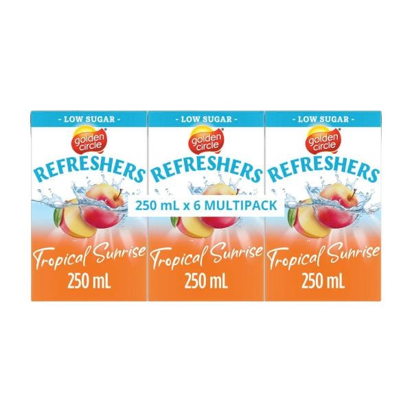 Golden Circle Refreshers Tropical Sunrise Flavoured Water Drink 250mL | 6 pack