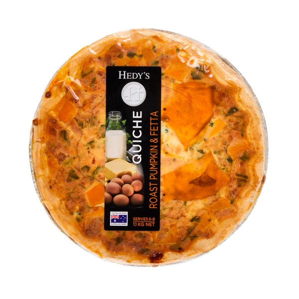 Hedys Quiche Roast Pumpkin & Fetta | 1.1kg