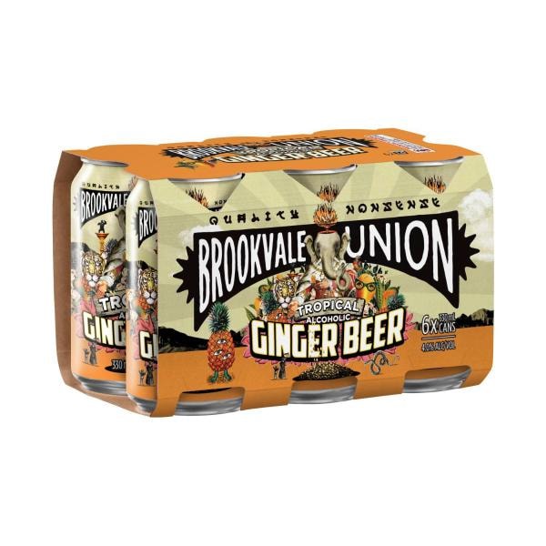 Brookvale Union Ginger Beer Tropical Can 330mL | 6 Pack