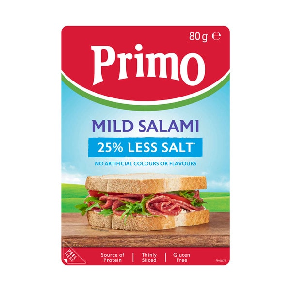 Primo 25% Salt Reduced Mild Salami | 80g