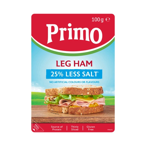 Primo 25% Salt Reduced Leg Ham | 100g