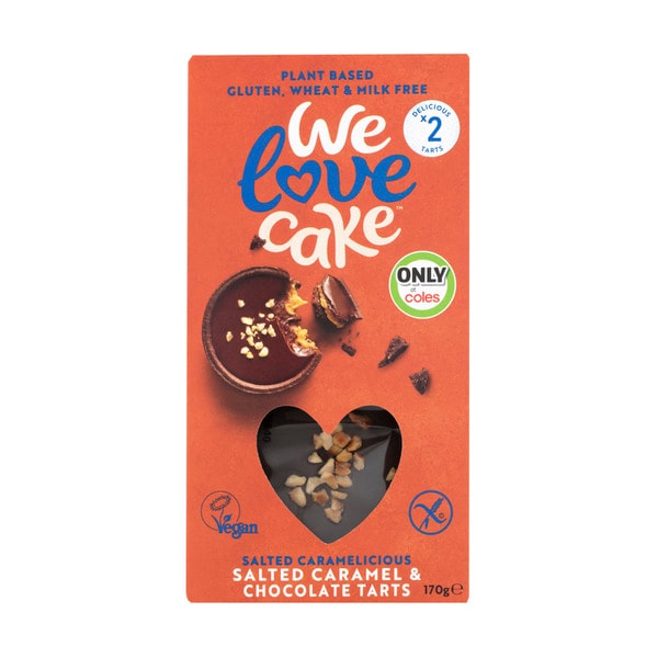 We Love Cake Salted Caramel & Chocolate Tarts | 2 pack