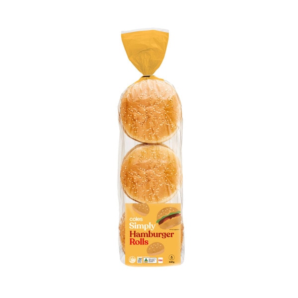 Coles Rolls Hamburger | 6 pack