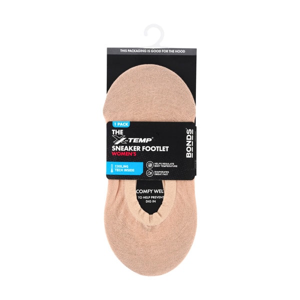 Bonds Footlet Sock Size 4 - 7 Ladies Tan | 1 pack