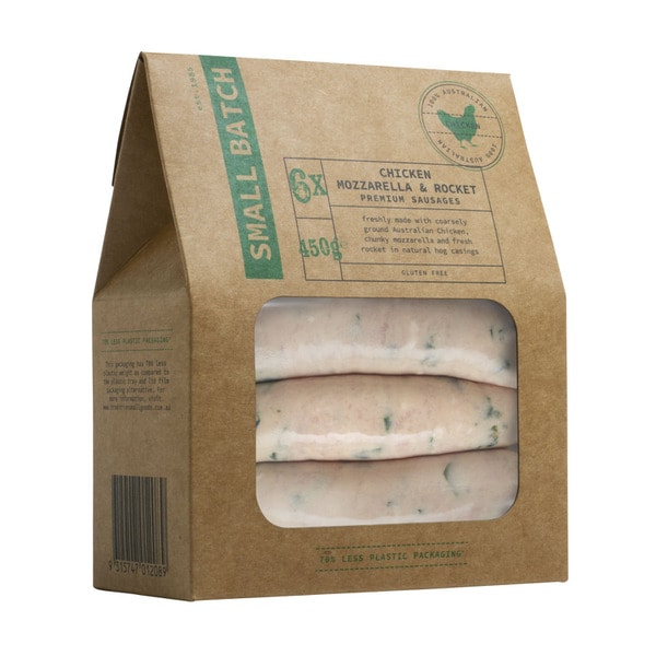 Coles Chicken Mozzarella And Rocket Sausages | 450g