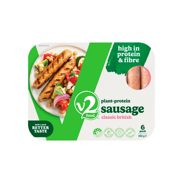 V2 Sausage Classic British Plant Based | 390g