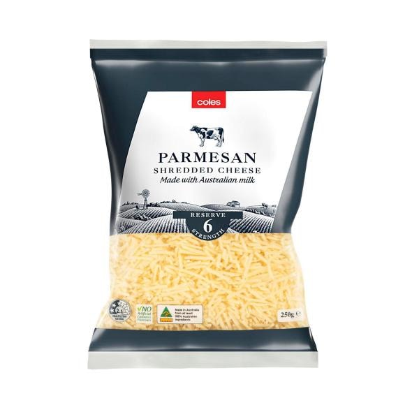 Coles Dairy Shredded Parmesan Cheese | 250g