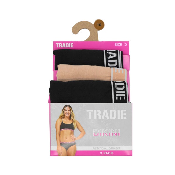 Tradie Lady Diamond Aussie Fit Bikini Size 10/12 | 3 pack