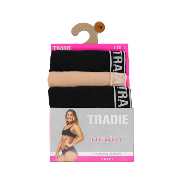 Tradie Lady Diamond Hi-Cut Size 10/12 | 3 pack