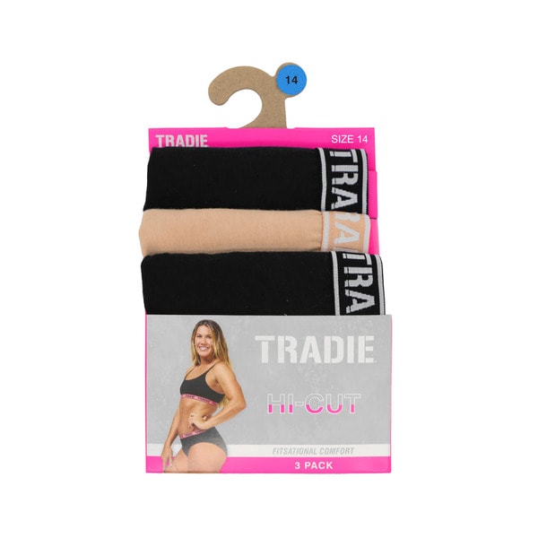 Tradie Lady Diamond Hi-Cut Size 14/16 | 3 pack