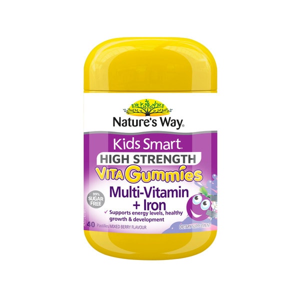 Natures Way High Strength Kids Gummies Multi + Iron | 40 pack