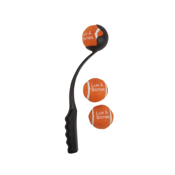 Lux & Bones Ball Flinger + Tennis Ball Dog Toy | 1 pack