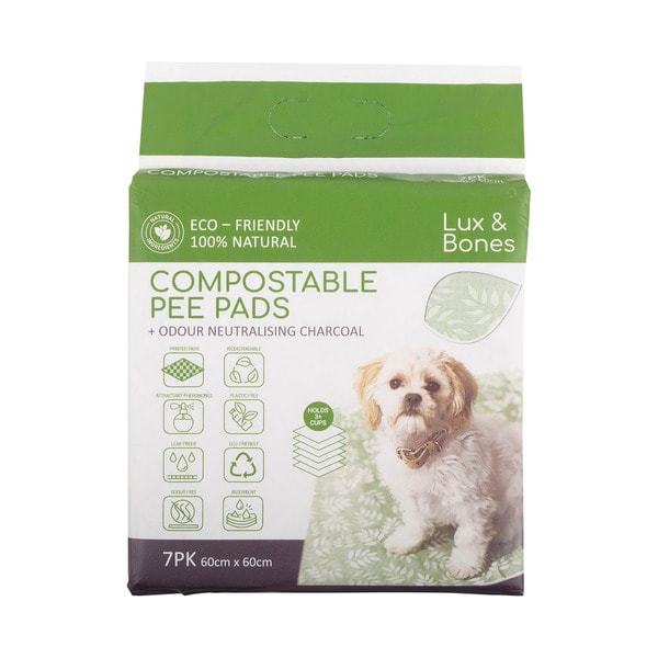 Lux & Bones Compostible Pee Pads Dog | 7 pack