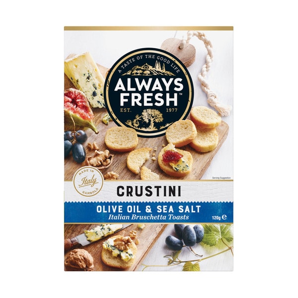 Always Fresh Olive Oil & Sea Salt Crustini Bruschetta Toasts  | 120g