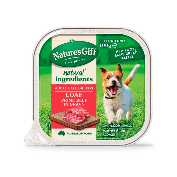 Nature's Gift Adult All Breeds Wet Dog Food Loaf Prime Beef in Gravy | 100g