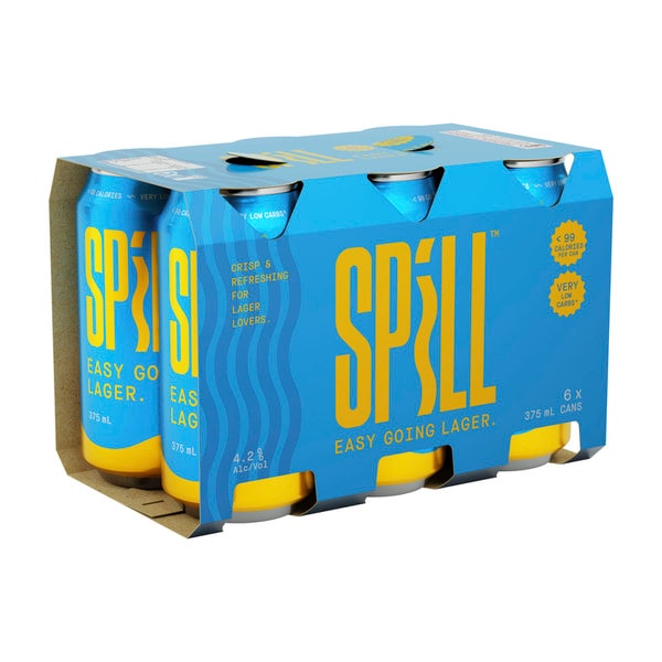 Spill Easy Going Lager Can 375mL | 6 Pack