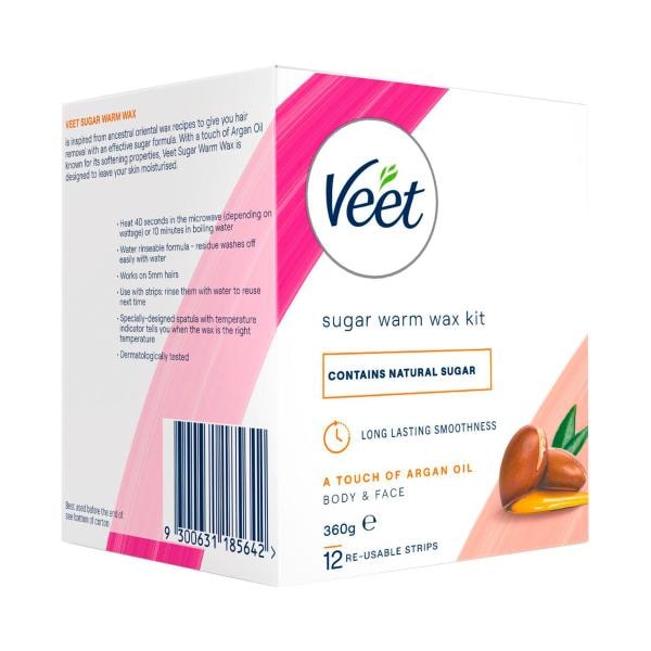 Veet Warm Wax Argan Oil Hair Removal With Wax Strip | 360g