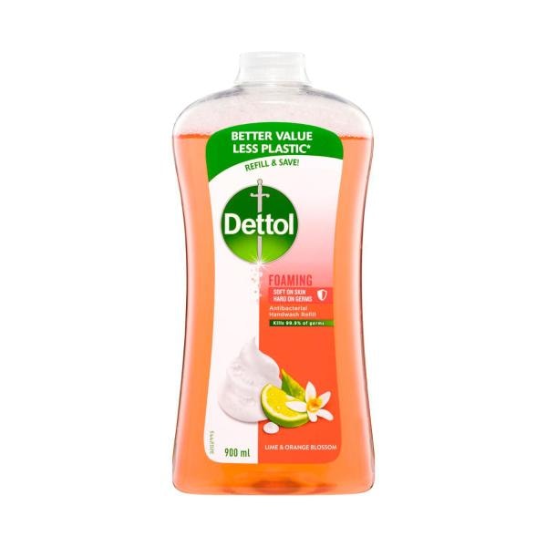 Dettol Antibacterial Foam:Hand Wash Lime & Orange Refill | 900mL