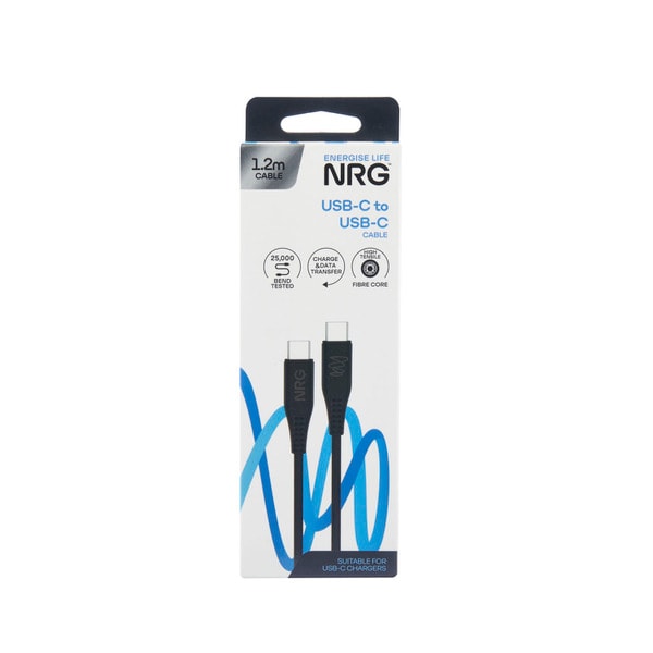 NRG 1.2M USB C To C - Black | 1 pack