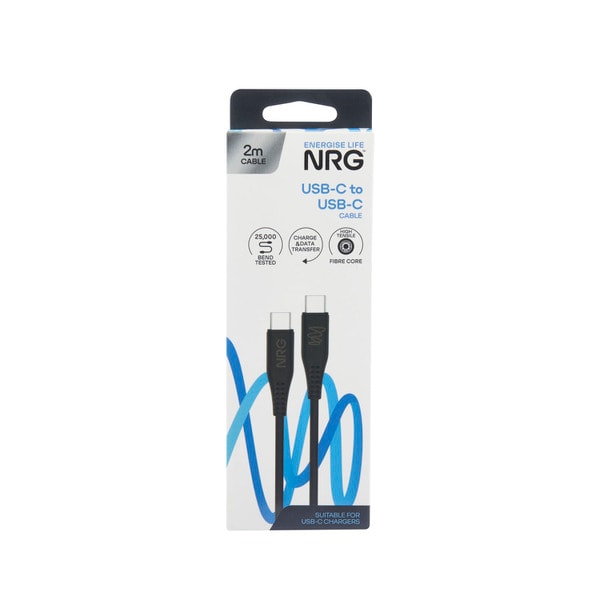 NRG 2M USB-C To C - Black | 1 pack