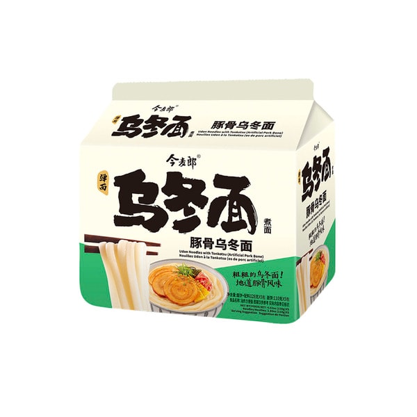 Jinmailang Japanese Tonkotsu Udon 5 Pack | 128g