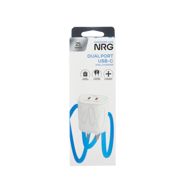NRG Wall Charger 2XUSB-C | 1 pack