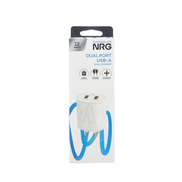 NRG Wall Charger 2xUSB-A | 1 each