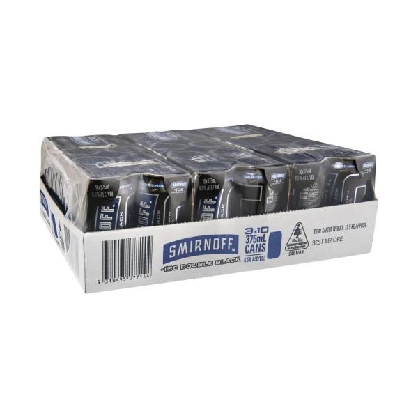 Smirnoff Ice Double Black Can 375mL | 30 Pack