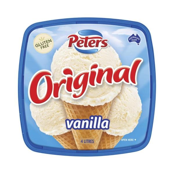 Peters Gluten Free Original Vanilla Ice Cream Tub | 4L