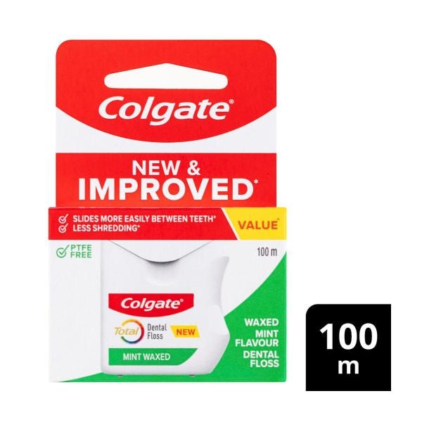 Colgate Total Mint Waxed Dental Floss | 100metre