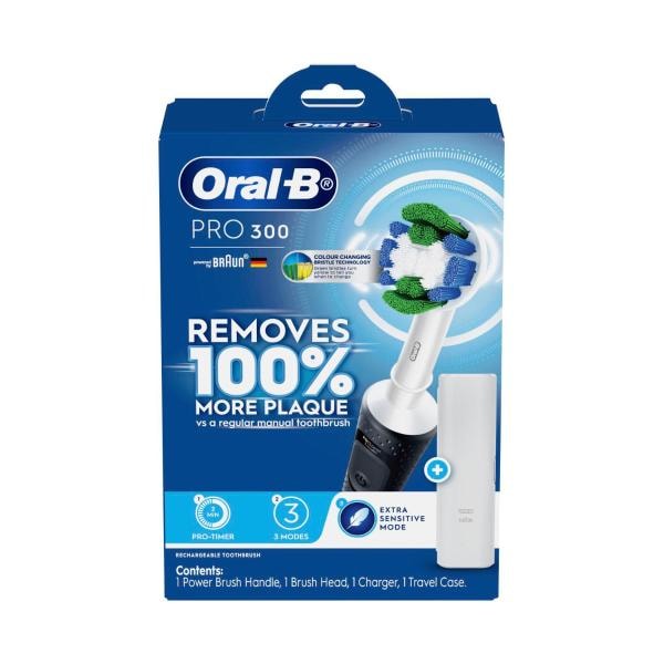 Oral B D103 Pro 300 Electric Toothbrush Black | 1 pack