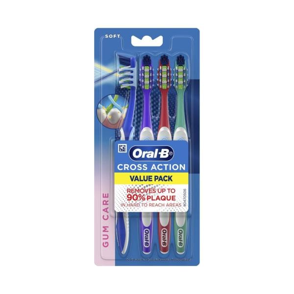 Oral B Cross Action Toothbrush Soft | 4 pack