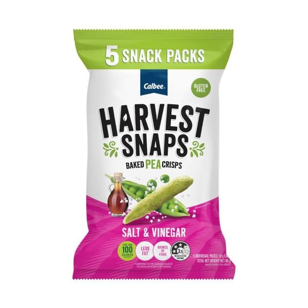 Harvest Snaps Pea Salt & Vinegar Multipack 5x18g | 90g