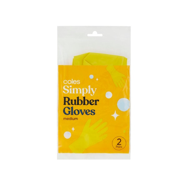 Coles Gloves Rubber Medium | 2 pack